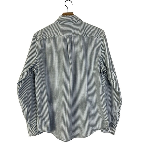 Vineyard Vines Slim Longshore Striped Button Down Shirt Casual Blue White Medium - Picture 5 of 5